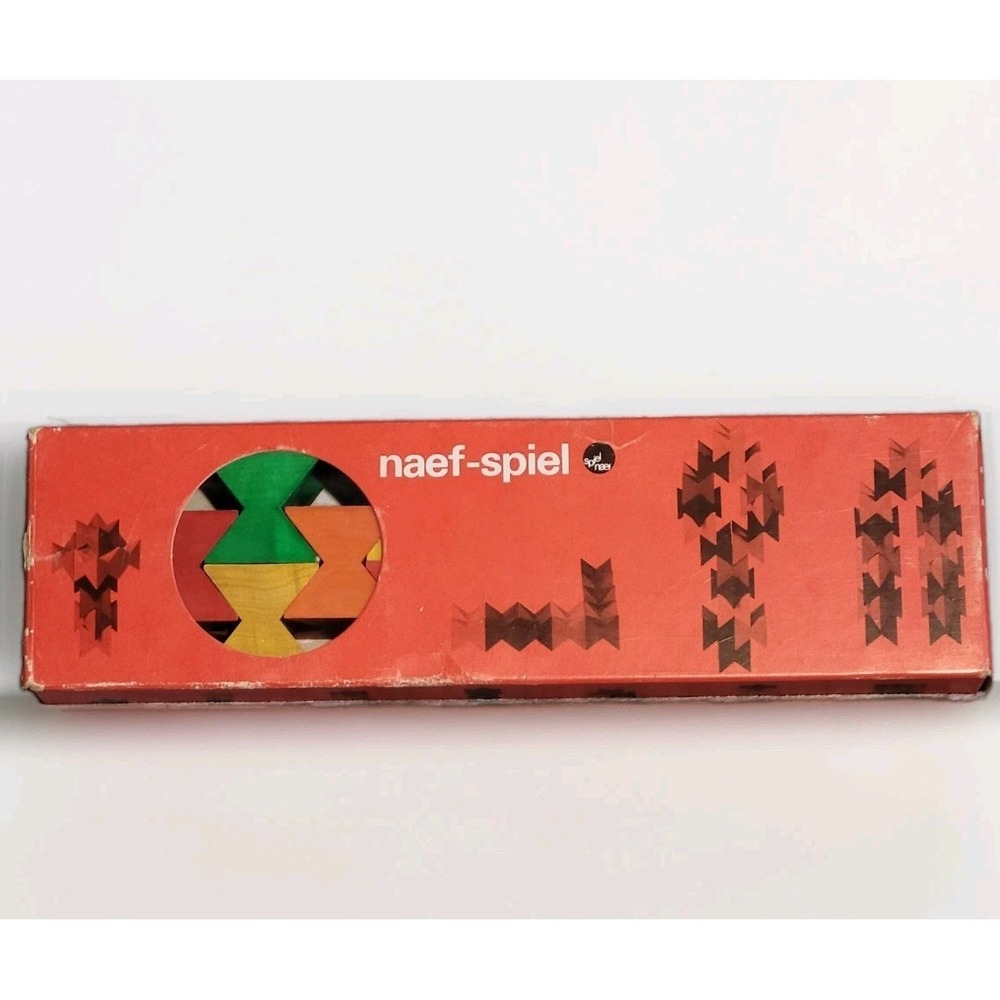 Vintage Naef-Spiel Wooden Blocks Nr 9401 Kurt Naef Switzerland Modular Puzzle